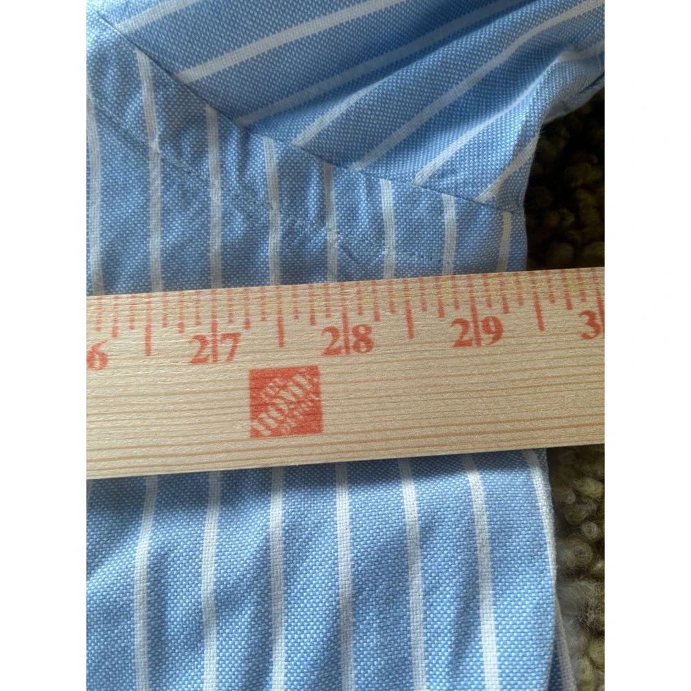 Ralph Lauren University Oxford Shirt Men 2XLT Blue White Stripe Button Down Tall